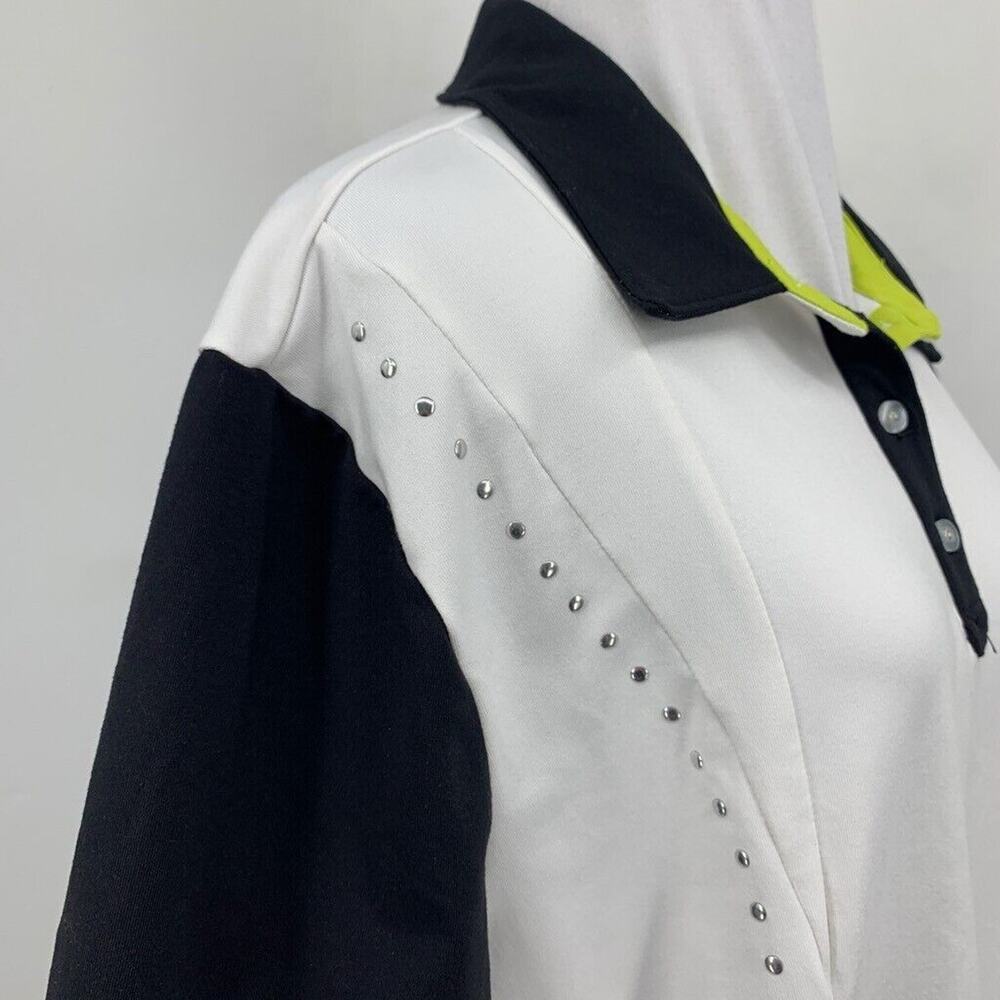 Spanner Polo Shirt Womens 2XL XXL Colorblock Golf Studs Short Sleeve Performance - Picture 4 of 11